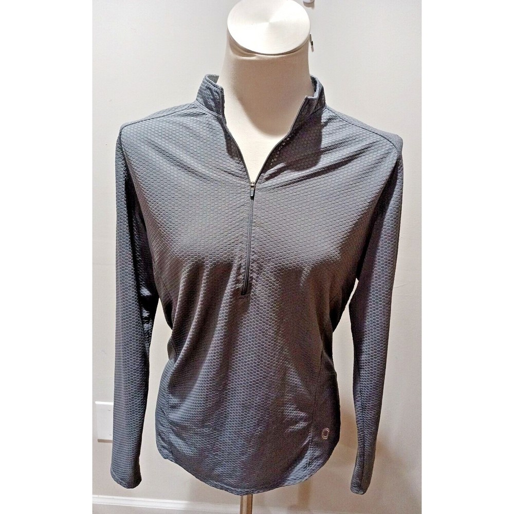 Nike Element Sphere Half Zip Gray Long Sleeve Womens Running Shirt Medium
